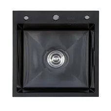 Мийка кухонна EXTOR IB 5050 з нержавіючої сталі 50*50*22 ЧОРНА ( А0059855 )