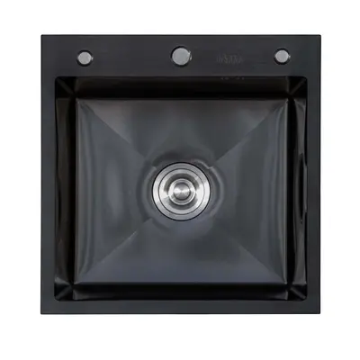 Мийка кухонна EXTOR IB 5050 з нержавіючої сталі 50*50*22 ЧОРНА ( А0059855 )