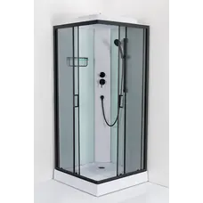 Душовий бокс Poli black - HL 90*90*215 мілкий піддон ( А0058302 )
