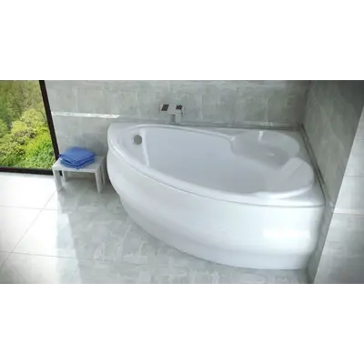 Ванна акрилова асиметрична Wenus 170x110 R з ногами і панеллю ( А0051013 )