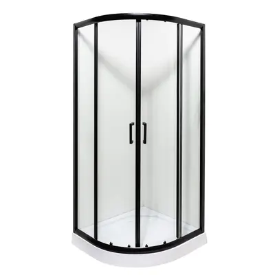 Душова кабіна INSANA MIRA чорна 90x90x205 з мілким піддоном ( А0046234 )