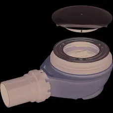Сифон для душового піддона з отвором 90 мм та кришкою хром глянець