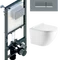 Інсталяція Koller Pool Alcora ST1200 + панель змиву Integro Chrome + підвісний унітаз ROUND