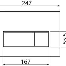 Інсталяція AlcaPlast 4в1 AM101/1120 з хромованою прямокутною кнопкою M571 + підвісний унітаз ROUND