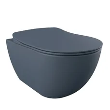 FREE Унітаз підвісний, кришка з сидінням Duroplast, з механізмом soft-close, базальт матовий