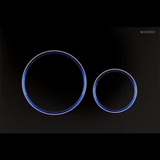 Змивна клавіша Sigma 20, подвійний змив, білий/позолота/білий
