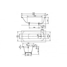 Ванна Saniform Plus 1,6х75 mod 372-1