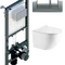 Інсталяція Koller Pool Alcora ST 1200 + панель змиву Kvadro Chrome + підвісний унітаз ROUND