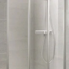 TT90C Душові двері трисекційні 900x1900 мм скло прозоре
