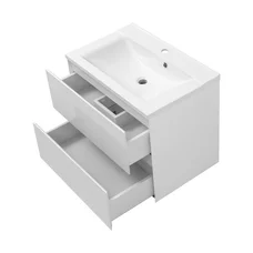 Тумба консольна NEON CUBE 700 (біла) з умивальником GLR 70