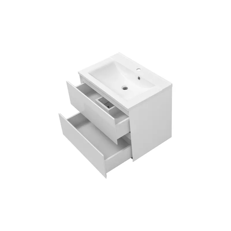Тумба консольна NEON CUBE 700 (біла) з умивальником GLR 70