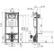Інсталяція AlcaPlast 4в1 AM101/1120 з хромованою прямокутною кнопкою M571 + підвісний унітаз ROUND SMART