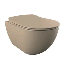 FREE Унітаз підвісний, кришка з сидінням Duroplast, з механізмом soft-close, капучино матовий