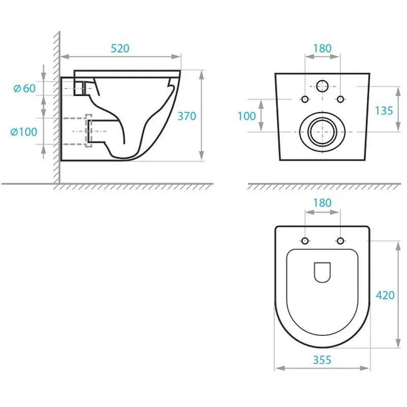 Інсталяція AlcaPlast 4в1 AM101/1120 з білою прямокутною кнопкою M570 + підвісний унітаз ROUND Інсталяція AlcaPlast 4в1 AM101/1120 з білою прямокутною кнопкою M570 + підвісний унітаз ROUND