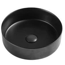 Round Arc умивальник на стільницю 355х355 мм, чорний матовий