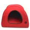 Хатка юрта для котів і собак Zoo-hunt Loft №1 32х32х32 см червоний + сірий