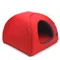 Хатка юрта для котів і собак Zoo-hunt Loft №2 41х41х37 см червоний + сірий